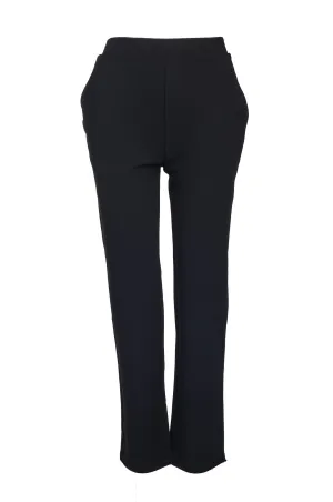 Tapered Look Flex Fit Design Xtra Short Stretch Crepe Pants | Black | 8227B1