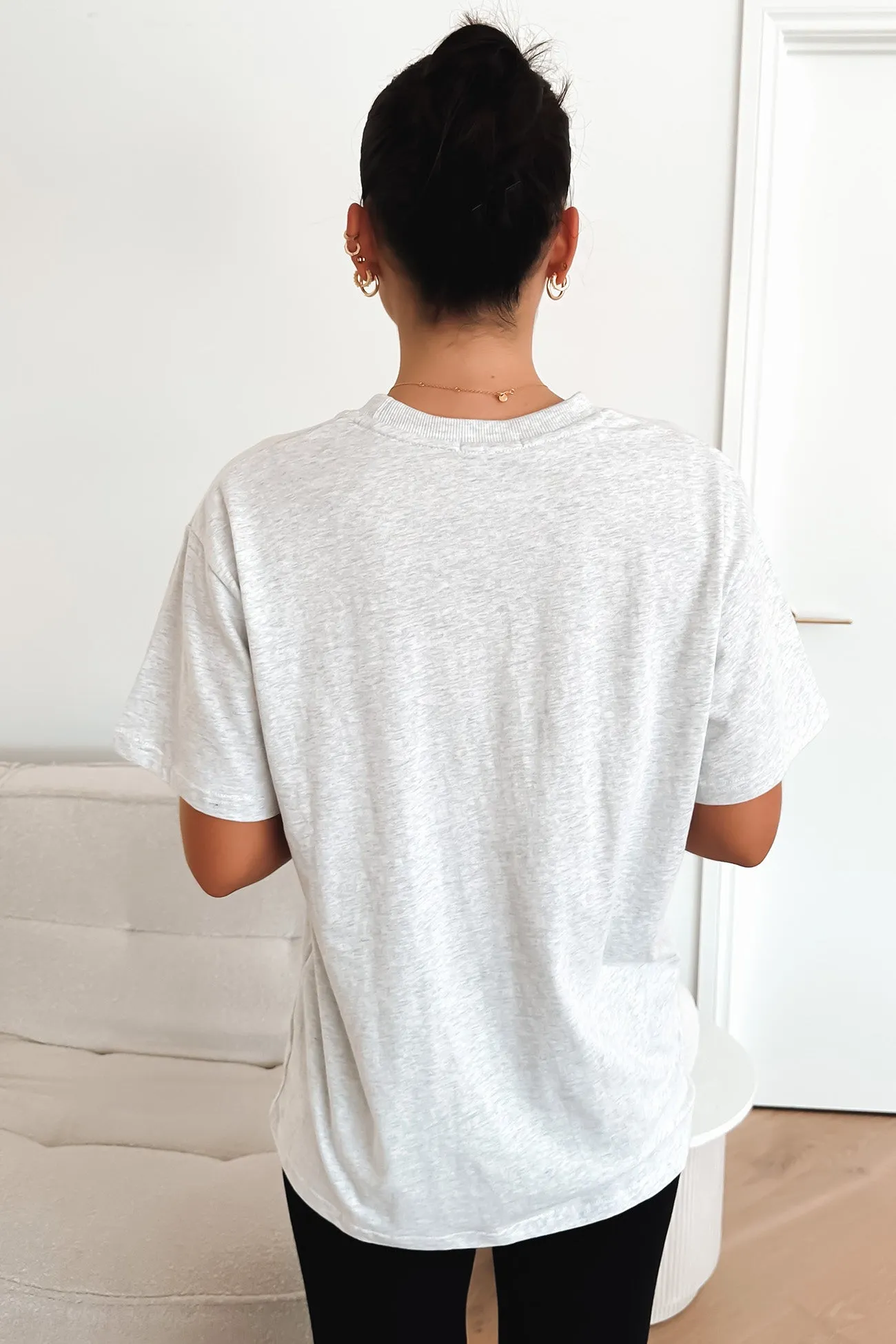 Low Impact Dye Zah College Tee Snow Marle