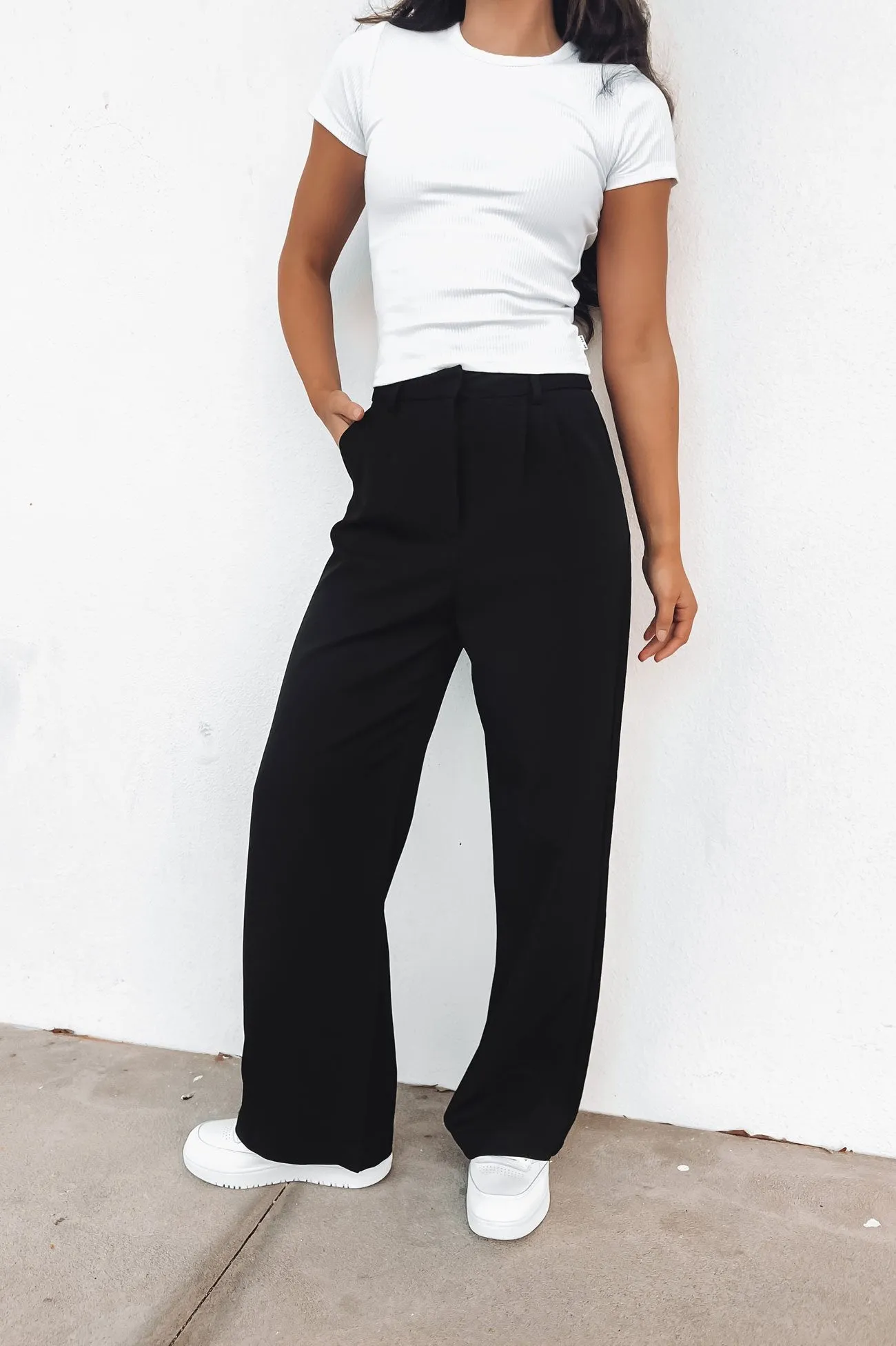 Sleek Stretch Fit Zah Core Rib Tee White