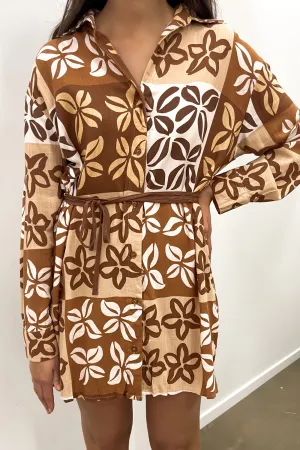 Chic Comfort Wear Zarah Mini Dress Brown Milan