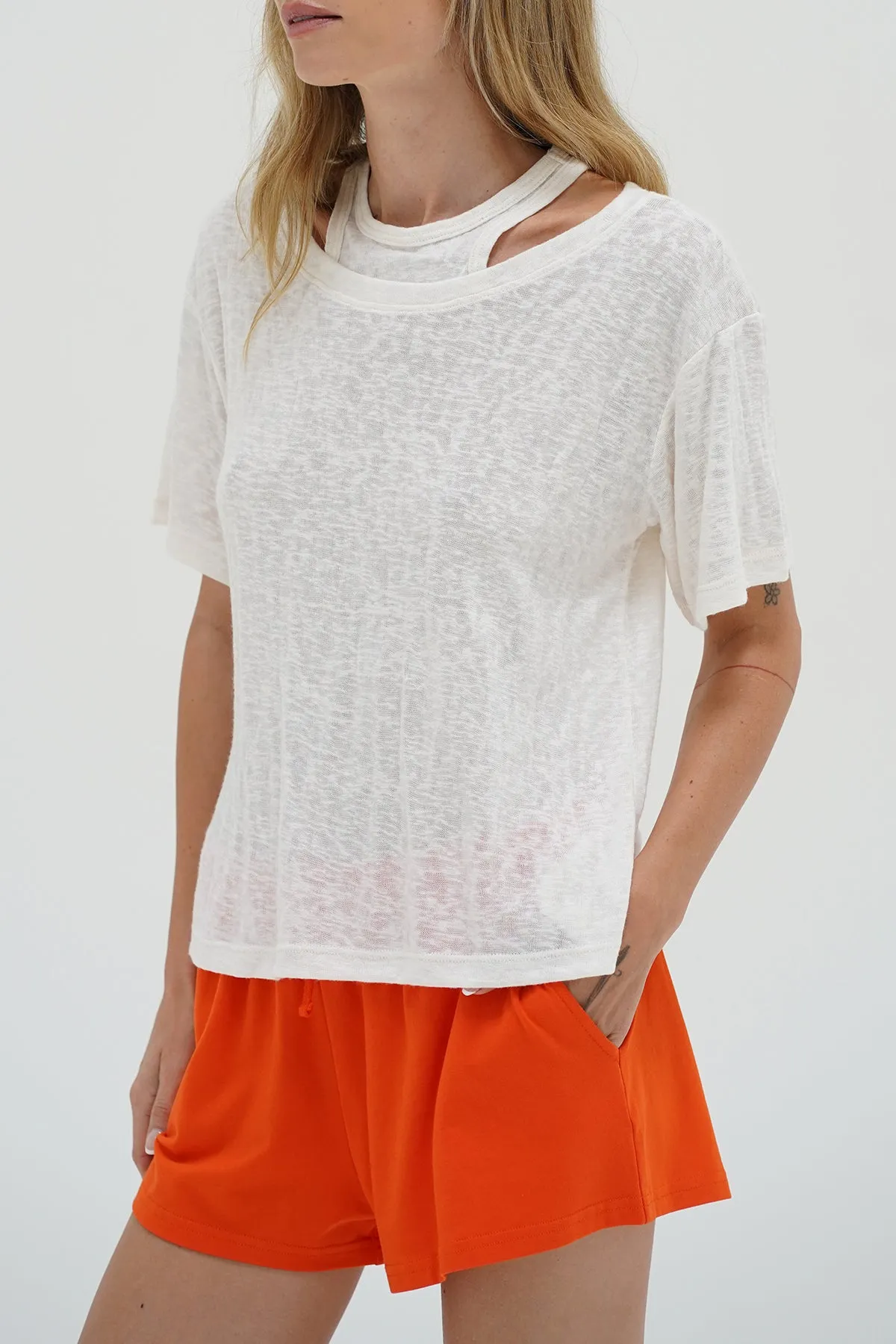 Soft and Light Wear AllDay Comfort Walker Tee - Whisper White