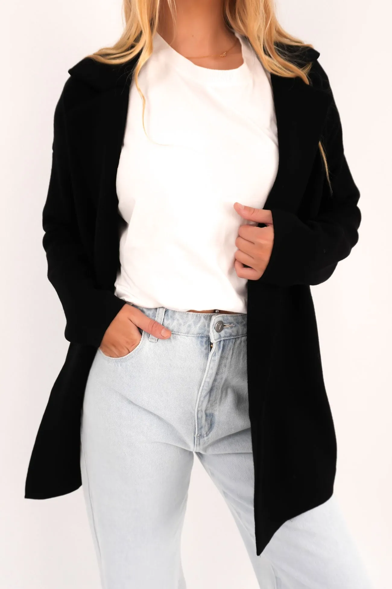 Zuzu Coat Black Classic Casual Look